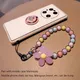 1Pc Colorful Flower Beaded Mobile Phone Charm Strap Chain Lanyard Women Girl Jewelry Phone Holder