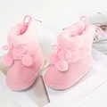 Winter Baby Boots Pompom Plus Velvet Snow Booties Baby Shoes Warm baby Girl Shoes Soft Sole Indoor