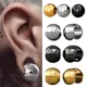 Stainless Steel Round Ball Magnet Ear Weight Ear Hangers Dangle Ear Gauges Ear Tunnel Plug Stretcher