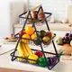 3 Tier Countertop Fruit Basket Portable Fruit Bowle Basket Kitchen Organizer Storage & Dining Room