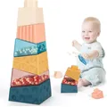 Baby Cube Stacking Blocks Irregular Square Stacking Rings Early Learning Montessori Educational Toys