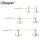 Spinpoler Shad Belly Hook Stinger Rig for Softbait Pike Double Fishing Hooks #6 #1 #1/0 Cork Screw