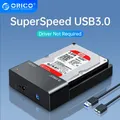 Docking station per HDD Lay-Flat ORICO Docking station per disco rigido esterno SATA a USB 3.0 per supporto SSD HDD da 2,5/3,5 pollici UASP