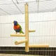 4-Level Parrot Ladder Toy Natural Wooden Rotating Ladder for Parrot Bird Pet Cage Accessories