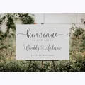 Custom Wedding Name And Date Stickers Personalised Bienvenue Au Mariage De Wedding Mirror Stickers