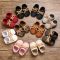 HAIZHIW Newborn Baby Boy Girl Leather Shoes Infant First Walkers Footwear Rubber Non-slip Toddler