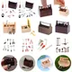 1/12 Mini Repair Tools Hammer Wrench Wooden Toolbox Doll Furniture Model for Miniature Dollhouse