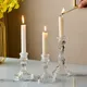 Novelty Glass Candle Holder Nordic Decor Candlestick Romantic Candle Stand Desk Accessories Wedding