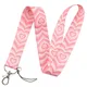 Love Heart Neck Strap Key ID Card Mobile Phone Lanyards USB Badge Holder Hang Rope Phone Accessories