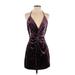 Zara Cocktail Dress - Party: Purple Dresses - Women's Size Small
