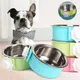 Pet Food Bowl Hanging Stainless Steel Pet Bowl Dogs Supplies Fixed Cat Bowl Cats Dog Crate Drinking