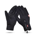 Sports Gloves Autumn Winter Men Women Motorcycle Fleece Zipper Touch Screen Warm Waterproof Cycling