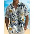 Camicia da uomo Casual hawaiana da spiaggia 2024 Outdoor Street Casual Daily Fall Turndown camicia