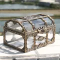 1Plastic Transparent Pirate Treasure Box Crystal Gem Jewelry Box Storage Organizer Chest Treasure