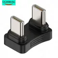 Type-C 180 Degree Angled Adapter U Shape Male to Male Charging Power Adaptor 480Mbps Data Transfer