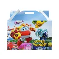 Super Wings Cartoon Theme DIY Folding Paper Candy Biscuit Box Birthday Surprise Box Children Baby