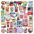 1Pcs Cookie Fries Noodle Sandwich PVC Snacks Ice Cream Shoe Charms Children Buckle Decorations Fit