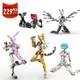 MOC Mecha Robot Mobile Suit Bunny Girls Tigress Catwoman Model Building Blocks Anime Figures Movable