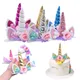 Unicorn Horns Cake Topper Kit Kids Birthday Cake Decorating Boy Girl Baby Shower Unicorn Theme