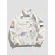 Jmprs Harajuku Women Denim Jacket Fashion Graffiti Print White Jeans Coats Loose Y2K American Style