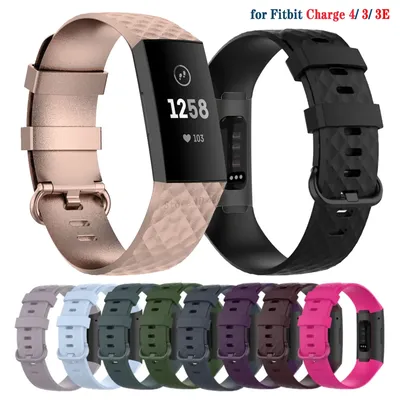 Silicone Strap Bands for Fitbit Charge 4 Fitbit Charge 3 SE Bracelet Replacement Wristbands for