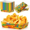 50Pcs Building Block vassoi per alimenti in carta piatto di frutta secca Popcorn Nachos Chips Basket