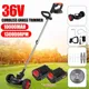 36V Electric Cordless Grass Trimmer 1880W Portable Lawn Mower Adjustable Brush Cutter Weeder Pruning