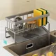 Self-draining Sink Shelf Stainless Steel Kitchen Sink Drain Rack Soap Sponge Holder Kitchen Sink