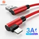 90 Degree USB Cable For iPhone 11 12 13 14 Pro X XR Max SE 6s 7 8 Plus Mobile Phone Lead 3m Fast