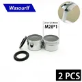 WASOURLF 2 PCS M28 Male Thread Water Saving Tap Aerator Faucet Bubbler Brass Shell Chrome Bathtub