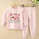 Autumn Winter Underwear Girls Cotton Undershirt Toddler Kids Long Johns Suit Baby Hot Pants Sets