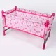 Pink Rocking Bed for Dolls | Crib Toy Accessories | Fits 9-12 Dolls