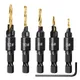 6Pcs Countersink Drill Woodworking Drill Bit Set Drilling Pilot Holes For Screw Sizes hand tool set