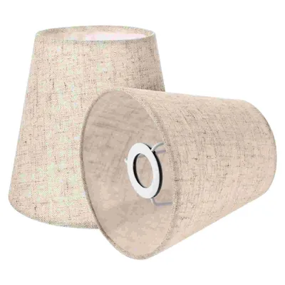 2Pcs Lamp Shade, Fabric Lampshade for Table Lamp& Floor Light, Natural Cloth Hand Crafted