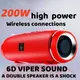 200w High Power Bluetooth Speaker Portable Wireless Low Pitch Outdoor Wireless Audio 3d Surround