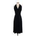 Evan Picone Casual Dress - Party Halter Sleeveless: Black Solid Dresses - Women's Size 4