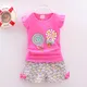 Baby Girls Clothes Sets for Kids T-shirt Tops+Short Pants Clothes Sets Toddler Girl Lollipop Printed Summer Infant Clothing Sets