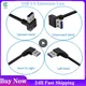 1~10PCS Extension Cable USB 3.0 Male To Female Right Angle 90 Degree USB Adapter UP Down Left Right