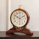 Creative Table Clock Wooden Silent Movement Clock Nordic Retro Living Room European Retro Home Table