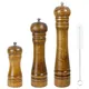 LMETJMA Wood Pepper Grinder Pepper Mill Adjustable Coarseness Wooden Pepper Salt Mill Grinder Salt