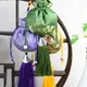 Chinese Embroidery Sachet Bag Imitation Silk Lucky Tassel Pendant Empty Drawstring Pouch for Jewelry