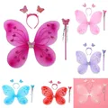 Kids Butterfly Headband Wings 1 Pc Girls Summer Photography Children Yellow Green Purple Pink Fairy