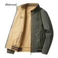 DIMUSI Autumn Men's Reversible Military Jacket Casual Man Cotton Windbreaker Coats Fashion Men