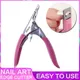 Fashion Pink Nail Art Edge Cutter Stonego Acrylic UV Gel False Nail Clipper Tips Manicure Tool