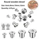 4/8pcs 6/8/10/12mm Panel Furniture Positioning Carpentry Dowel Tips Round Log Pin DIY Locator Center