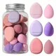 Face Makeup Tool Set With Storage Case 15Pcs Mini Makeup Sponge (3 Colors) & 15 Pieces Thumb Powder