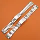 Stainless Steel Watchband Strap Fold Buckle Clasp Wrist Belt Bracelet Silver Fit For Seiko Watch