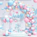 Macaron Pink Blue Balloons Arch Garland Kit Gender Reveal Ballon decorazioni decorazioni per feste