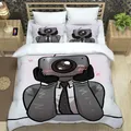 Skibidi Toilet Funny Kprl Speaker Cartoon Duvet Case Pillowcase Bedding Set Twin Full King for Kids