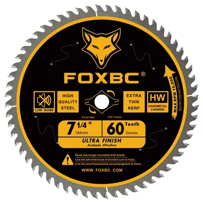 FOXBC 184mm Circular Saw Blades 60T Replacement For DeWalt DWA171460, Freud Diablo D0760A D0760X